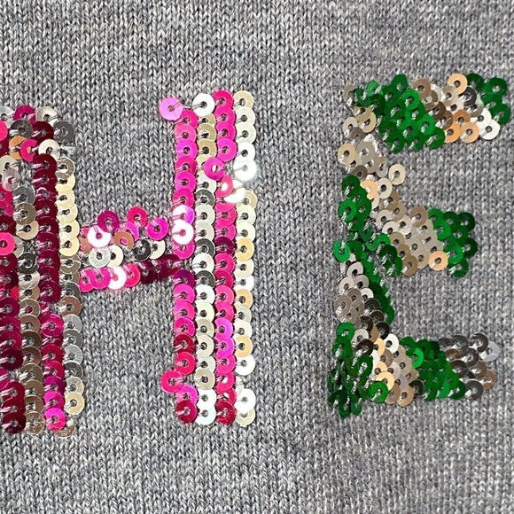 TORRID Cheers Sweater Size 18/20 2X Plus Size CottonPullover Gray Top Sequins - Picture 11 of 15